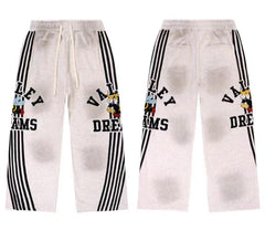 Vale Forever Vintage Bee Graphic Hoodie & Striped Sweatpants Set - Off White