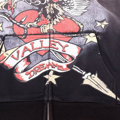 Vale Forever Vintage Eagle & Heart "14" Zip-Up Hoodie & Sweatpants Set - Black