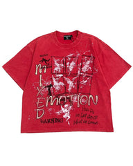 Mixed Emotions Crimson Tee Red