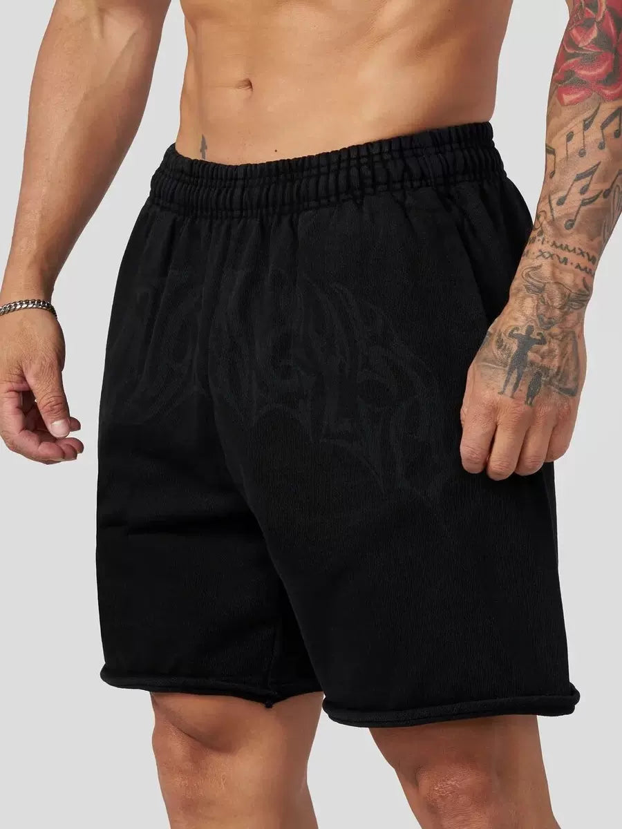 YONGLA Men's Sports and Fitness Shorts Summer Casual Loose Five Cent Pants Cotton Running Breathable Pants