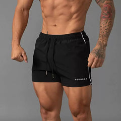YOUNG LA's new summer men's casual sports outdoor shorts are breathable, casual, running, and fitness three quarter pants