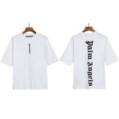 Palm Angels Vertical Gothic Logo T-Shirt - White