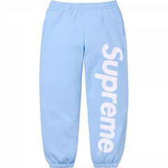 Supreme Vertical Logo Sweatpants – Light Blue / White