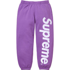 Supreme Vertical Logo Sweatpants – Purple / White