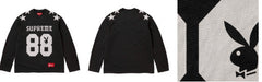 Supreme Star Shoulder Long Sleeve T-Shirt - Black