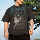 YOUNG LA Sports Short sleeved Men's T-shirt American Trendy Brand Loose Middle Sleeve Five inch Sleeve Hot Diamond Heavy Weight Fitness Large Size