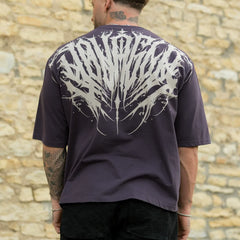 YOUNG LA Sports Short sleeved Men's T-shirt Loose Heavy Cotton American Trendy Brand Fitness Breathable Printed Summer Large