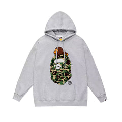 BAPE Baby Milo Green Camo APE Head Pullover Hoodie
