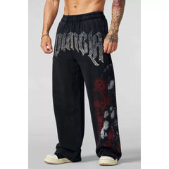 YOUNG LA sports pants men's pants fitness loose American fashion brand fitness breathable squat training muscle size