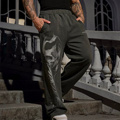 YOUNG LA American loose pants men's sports and fitness trendy brand loose wide leg jogging pants retro straight leg pants