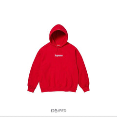Supreme Box Logo Hooded Sweatshirt - Red / White