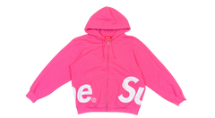 Supreme Big Logo Zip Up Hooded Sweatshirt Magenta (P)
