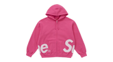 Supreme Big Logo Zip Up Hooded Sweatshirt Magenta (P)