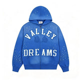 Vale Forever Classico Zip Up Hoodie Sapphire Blue