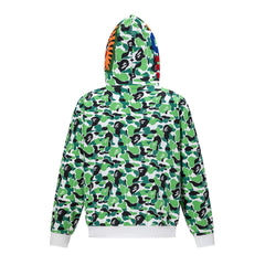 BAPE Shark Full Zip Camo Hoodie (Green Camo)