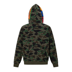 BAPE Shark Full Zip Camo Hoodie (Dark Green Camo)