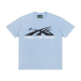 Hellstar Sports Airplane Rhinestone Vintage Wash T-Shirt - Washed Blue
