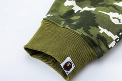 BAPE Shark Full Zip Snowflake Camo Hoodie (Green)