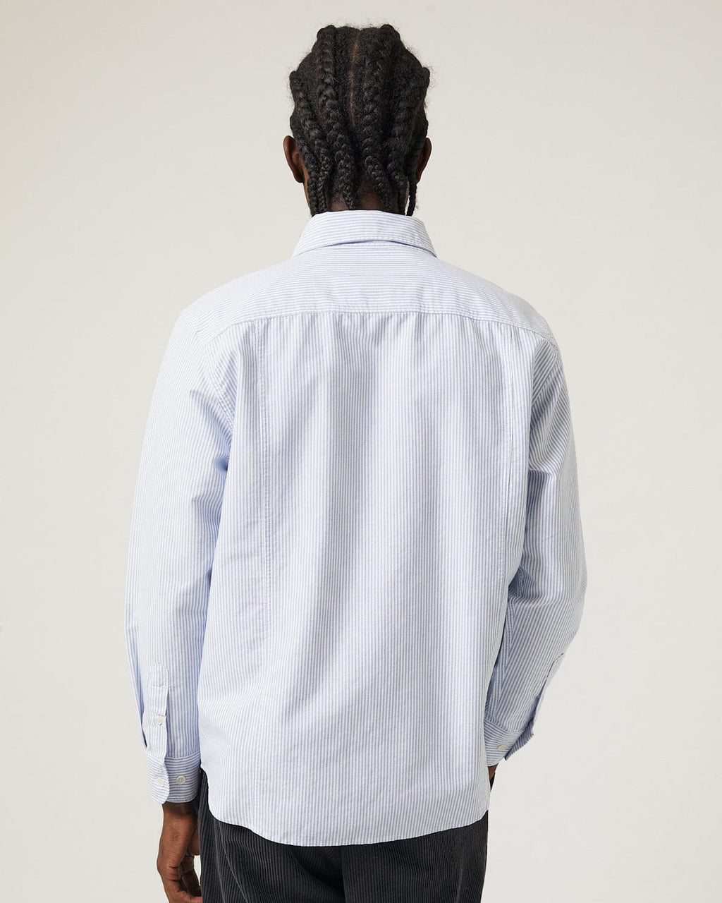 Stripe Oxford LS - Blue