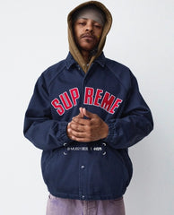 Supreme Arc Logo Navy & Red Coaches Jacket