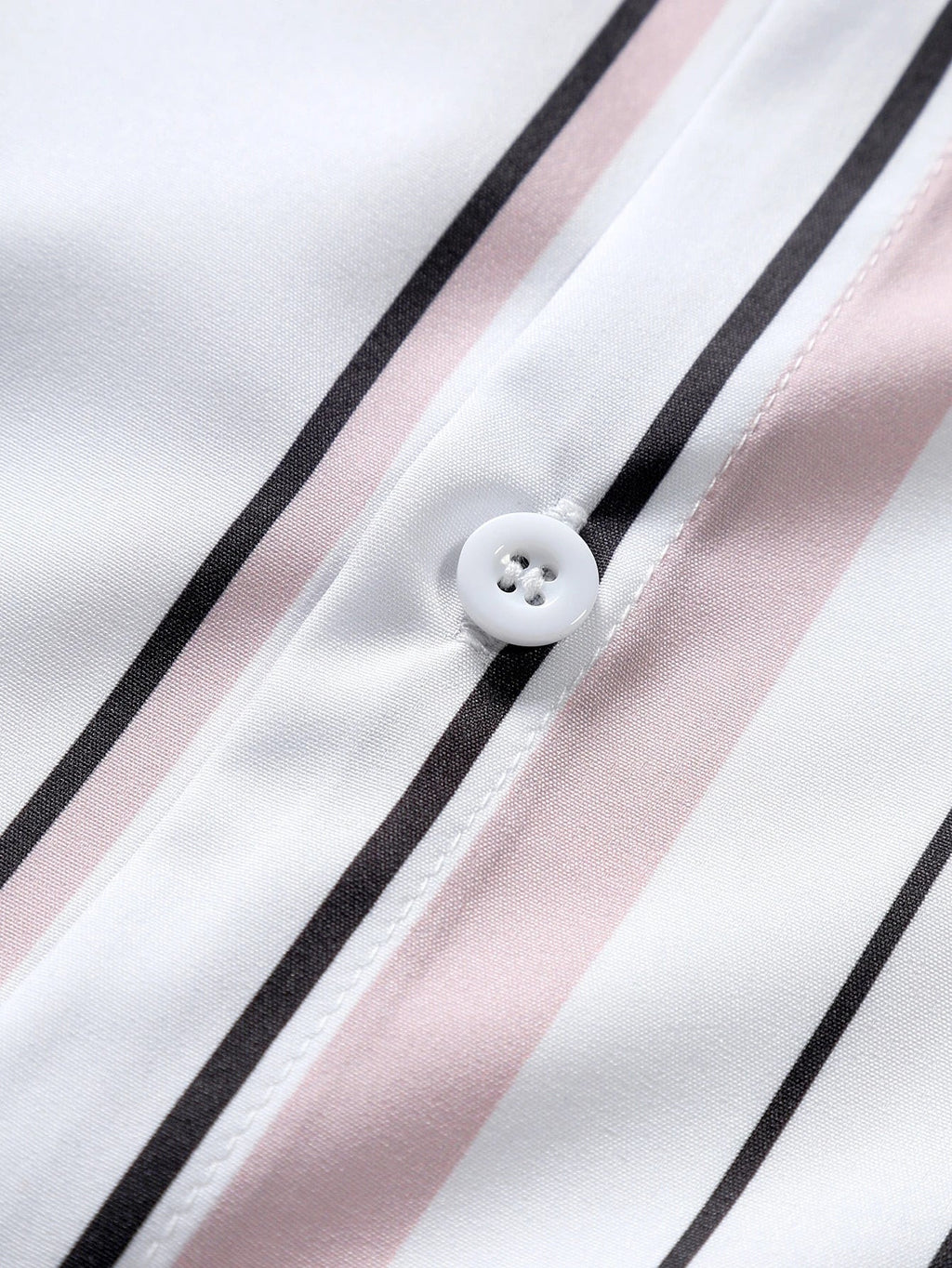 Men Vertical Striped Shirt Without Tee , Slim Fit Short Sleeve Stripe Shirt