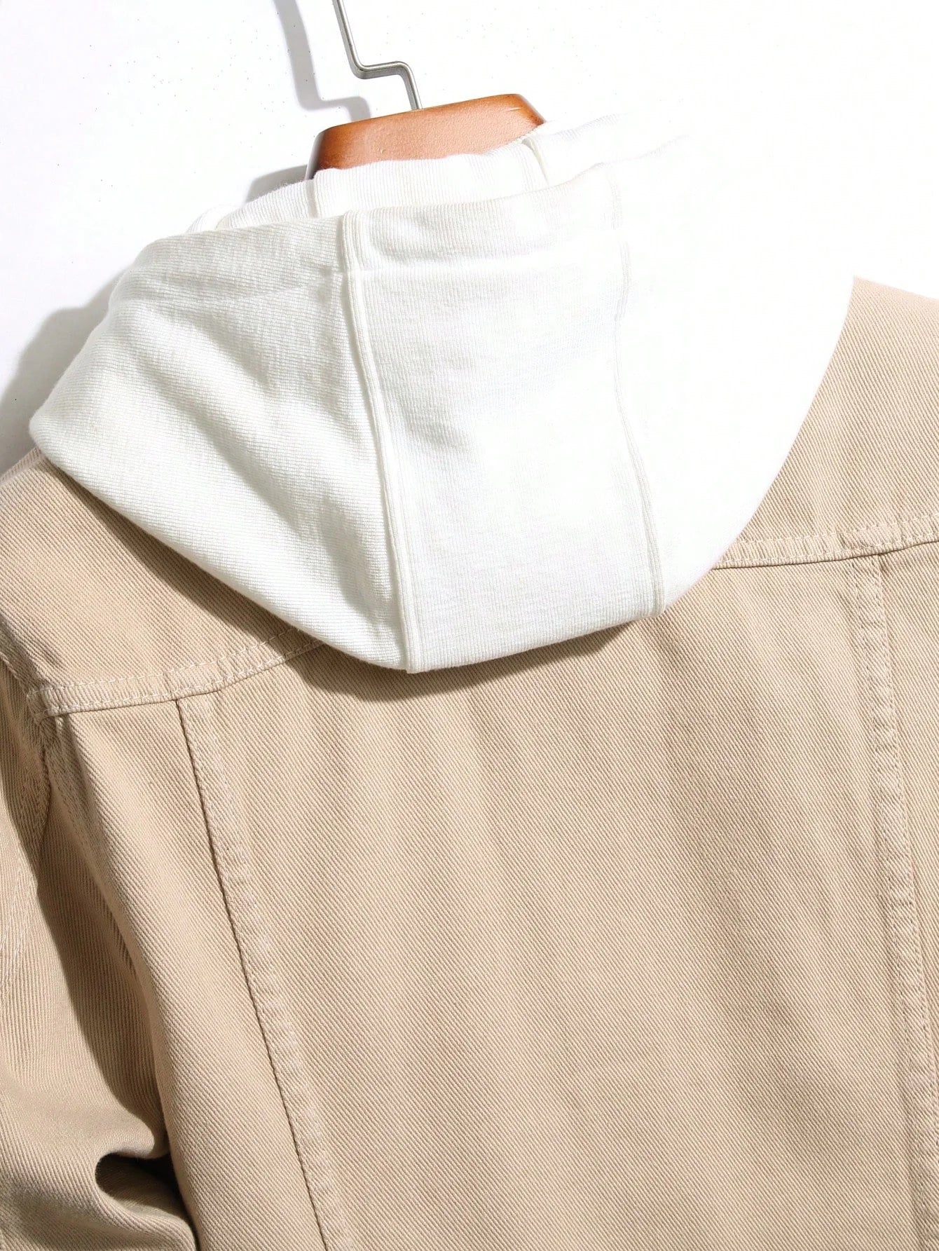 Men Flap Pocket Denim Jacket Without Hoodie