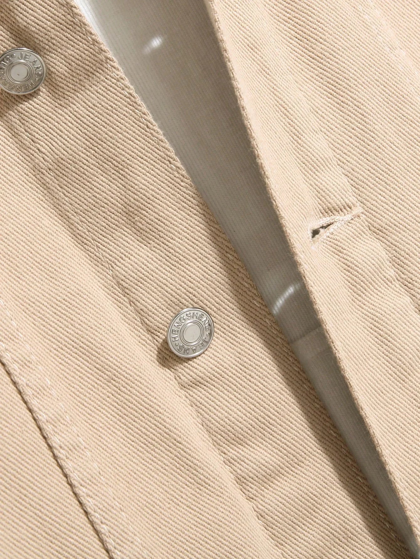 Men Flap Pocket Denim Jacket Without Hoodie