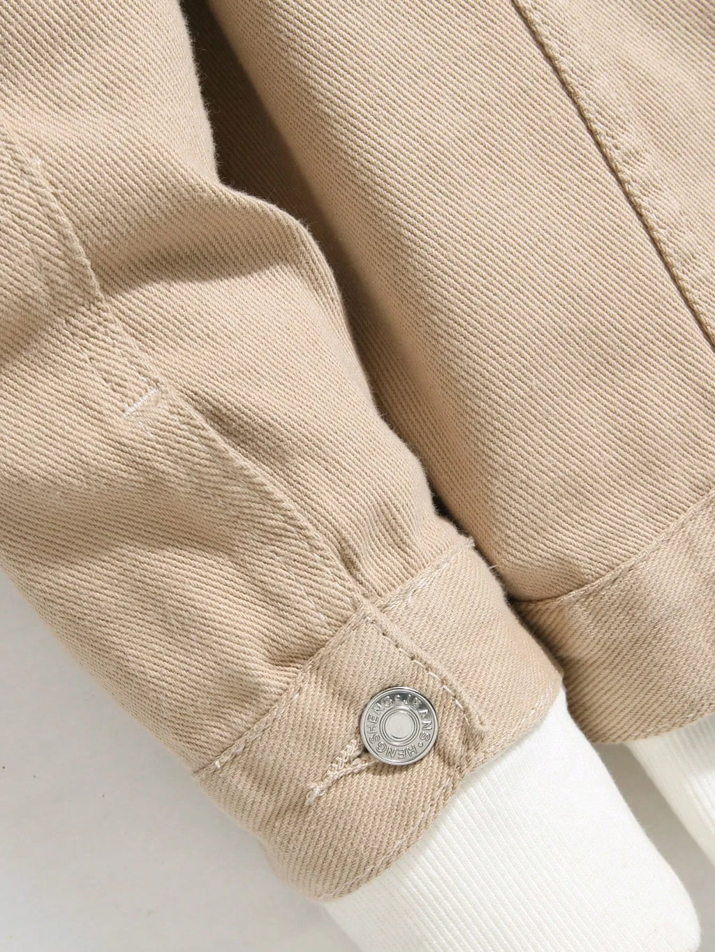 Men Flap Pocket Denim Jacket Without Hoodie