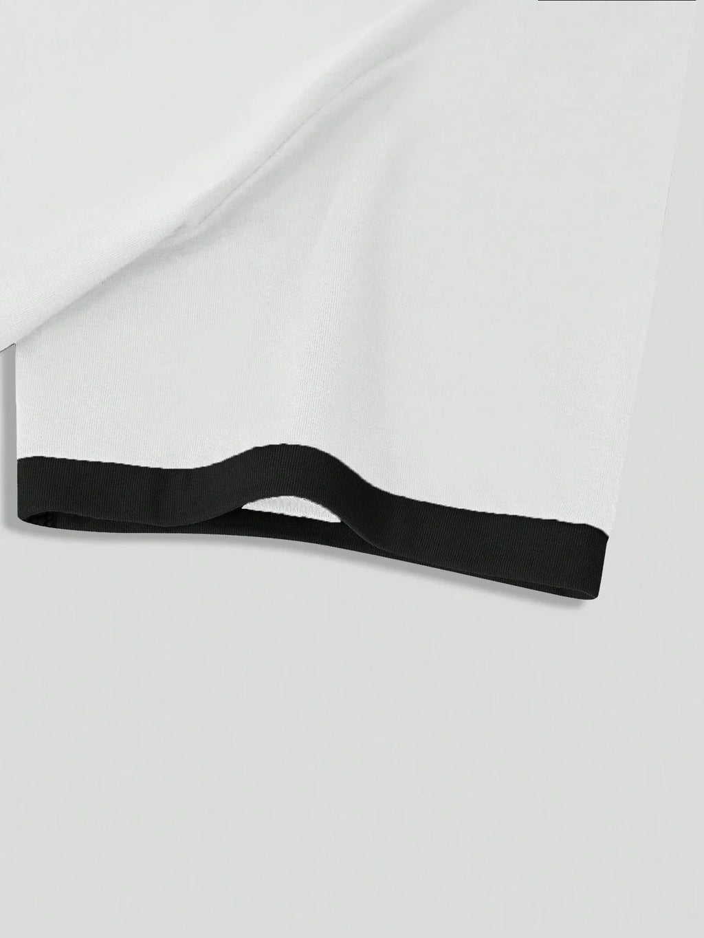 Men Letter Graphic Contrast Trim Short Sleeve Ringer Tee