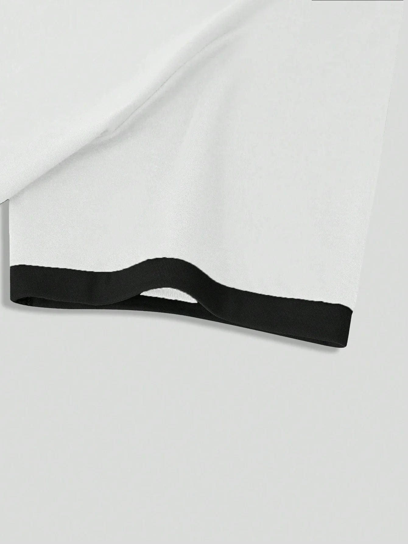 Men Letter Graphic Contrast Trim Short Sleeve Ringer Tee