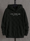 Men Letter Embroidery Hooded Fashion Long Sleeve For Going Out