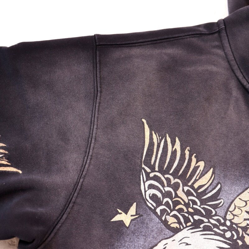 Vale Forever Vintage Eagle & Heart "14" Zip-Up Hoodie & Sweatpants Set - Black