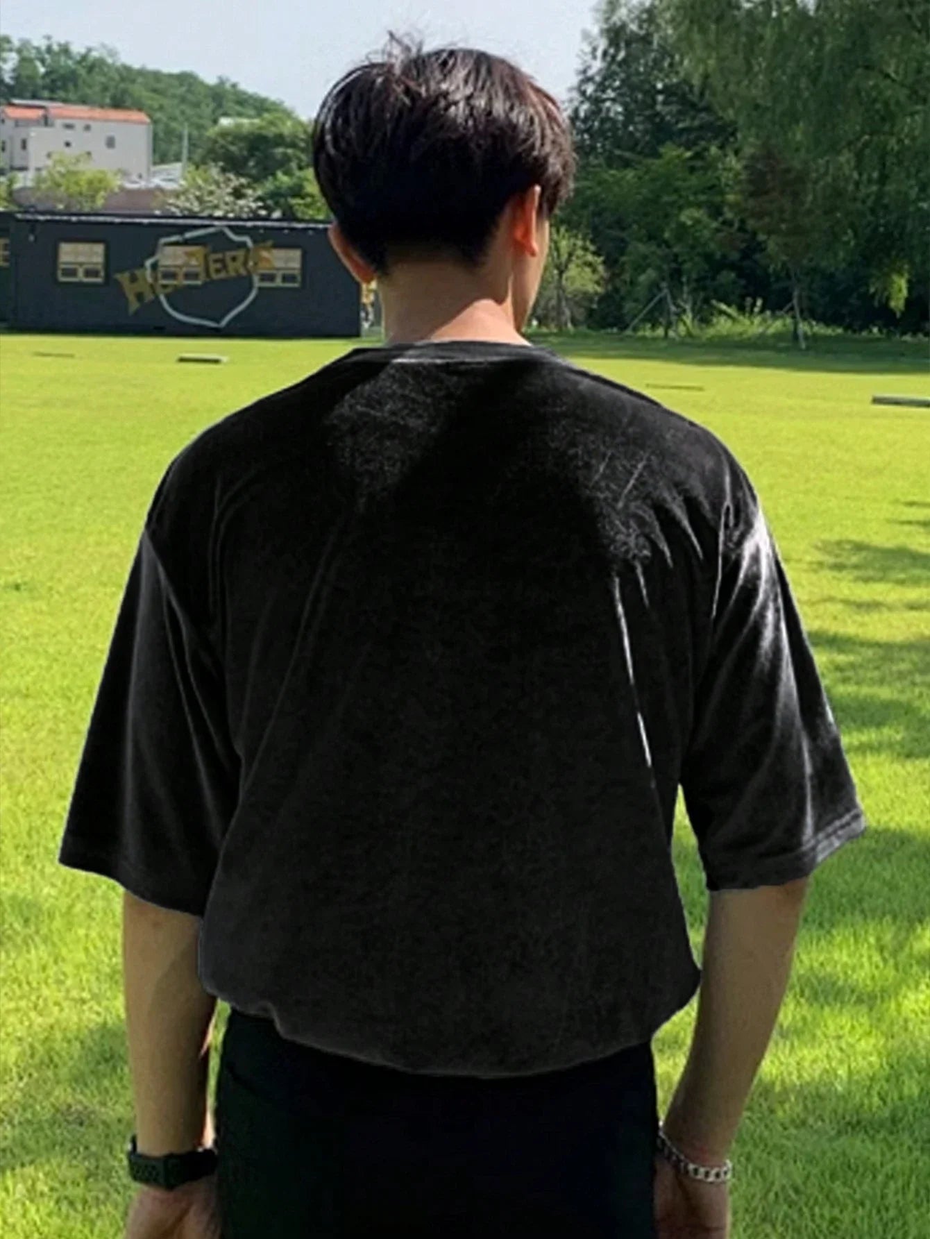 Men's Letter Print Drop Shoulder T-shirt