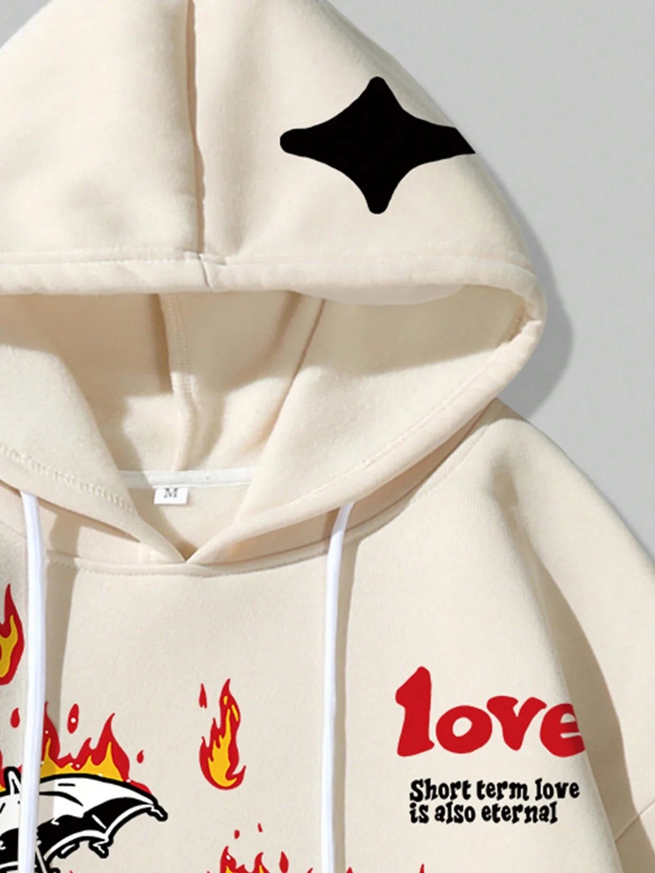 MEN Street Life Hoodie With Letter And Skeleton Print
