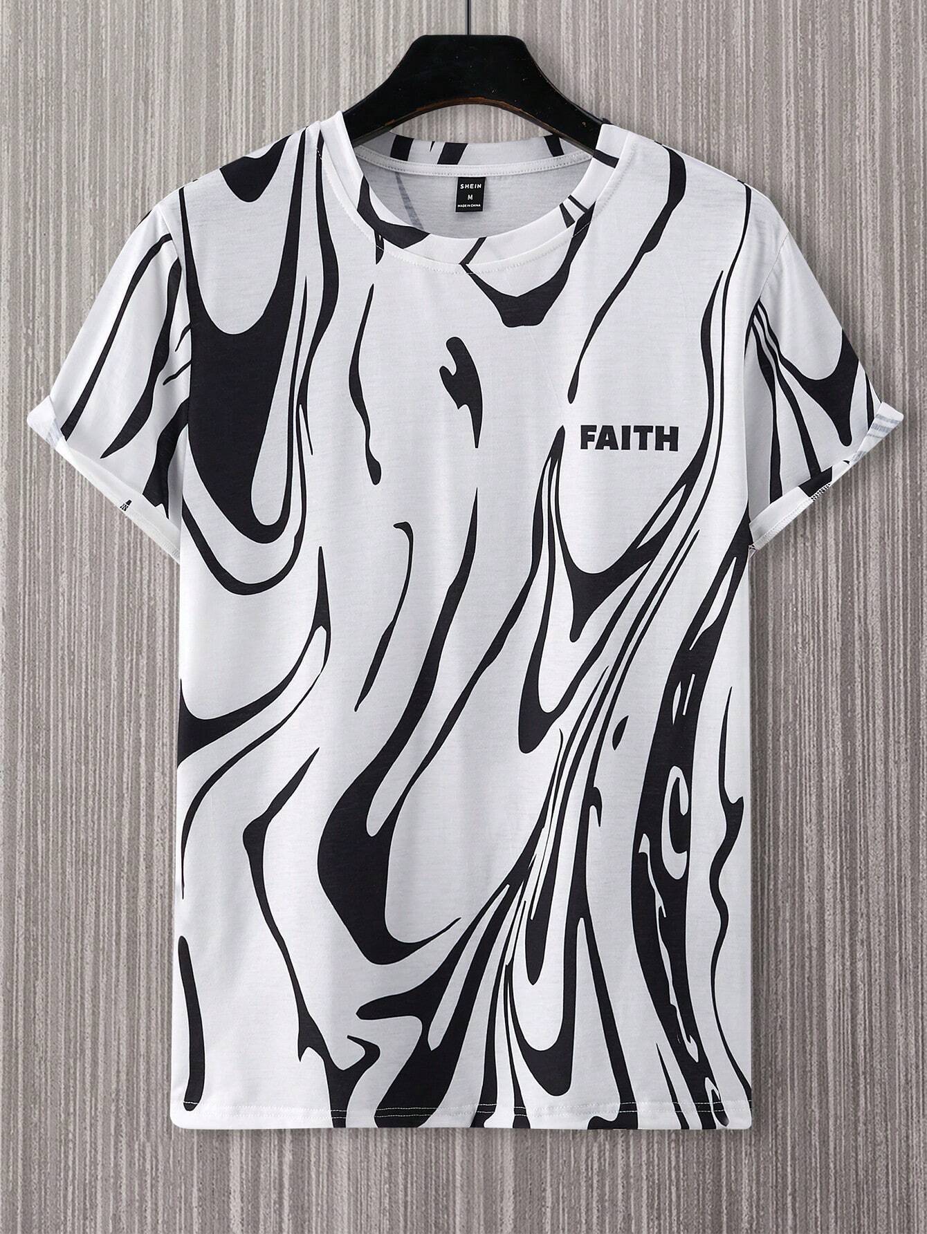 Men Animal Print Fashion Print Street Loose Short Sleeve T-Shirt