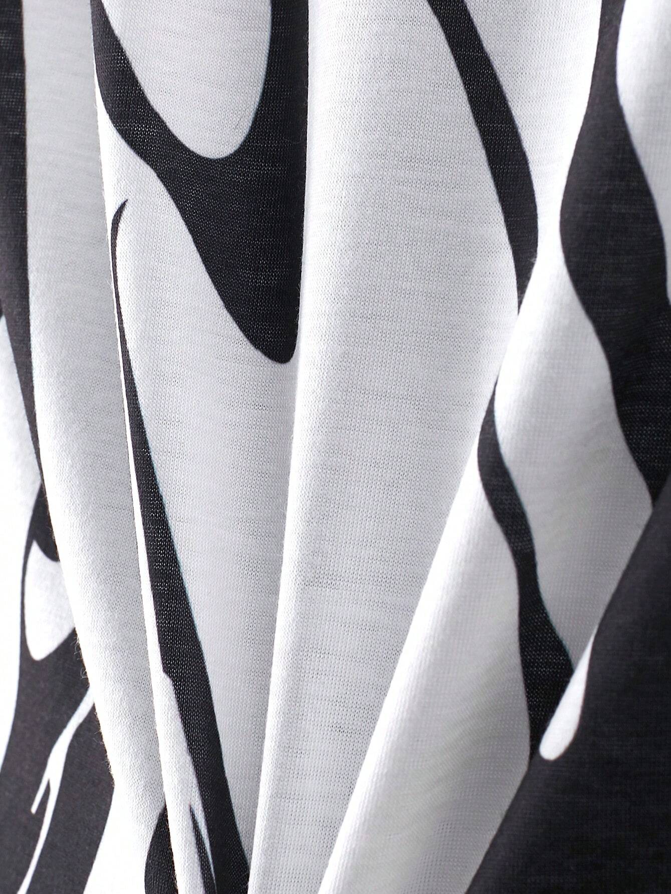 Men Animal Print Fashion Print Street Loose Short Sleeve T-Shirt