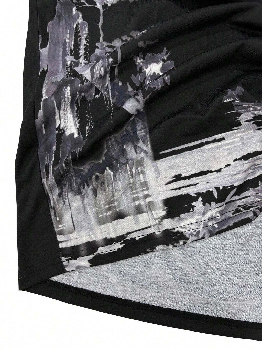 Men Landscape Print Tee, Men Graphic Tees