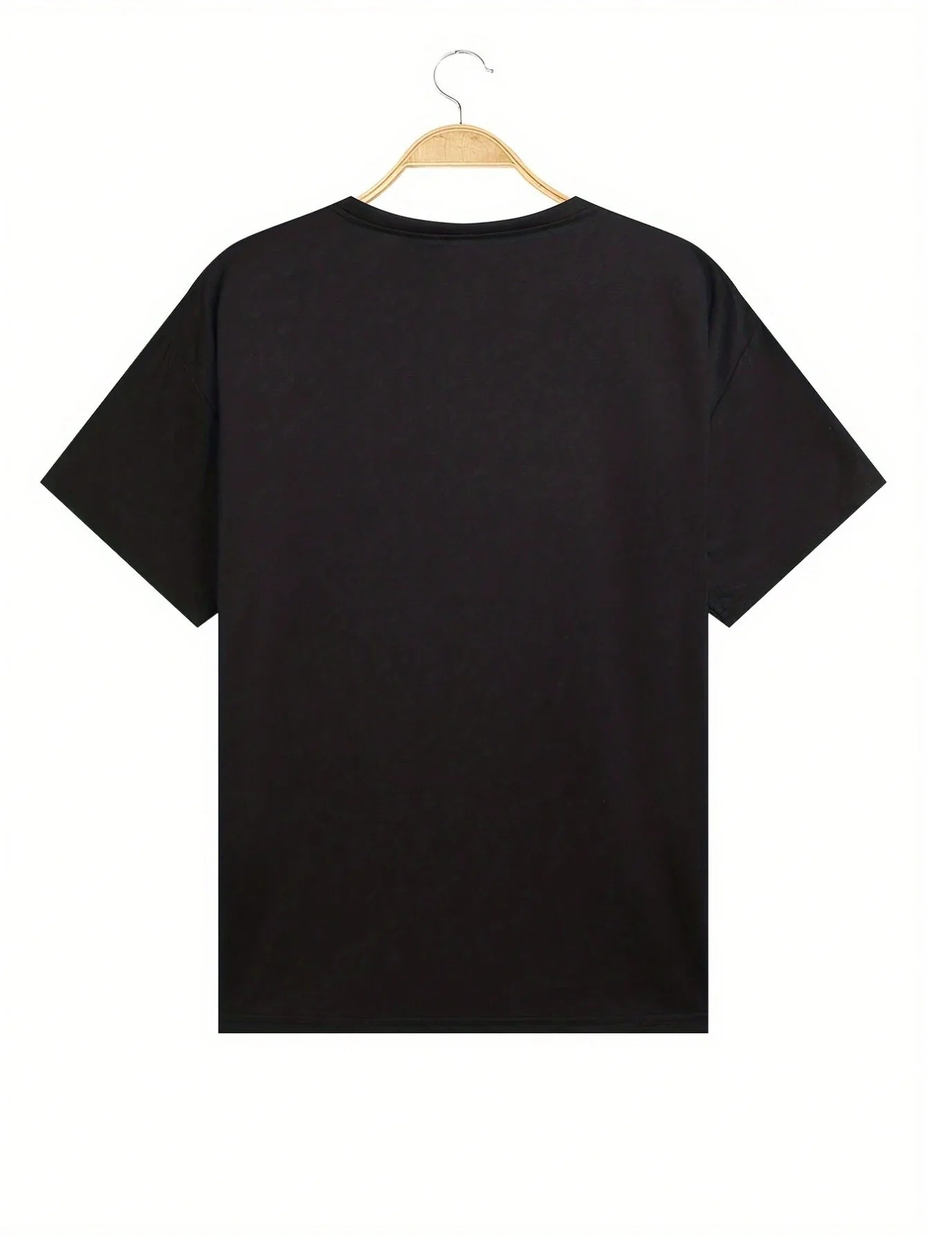Men's Fashion Masked Person Print Round Neck Short Sleeve T-Shirt