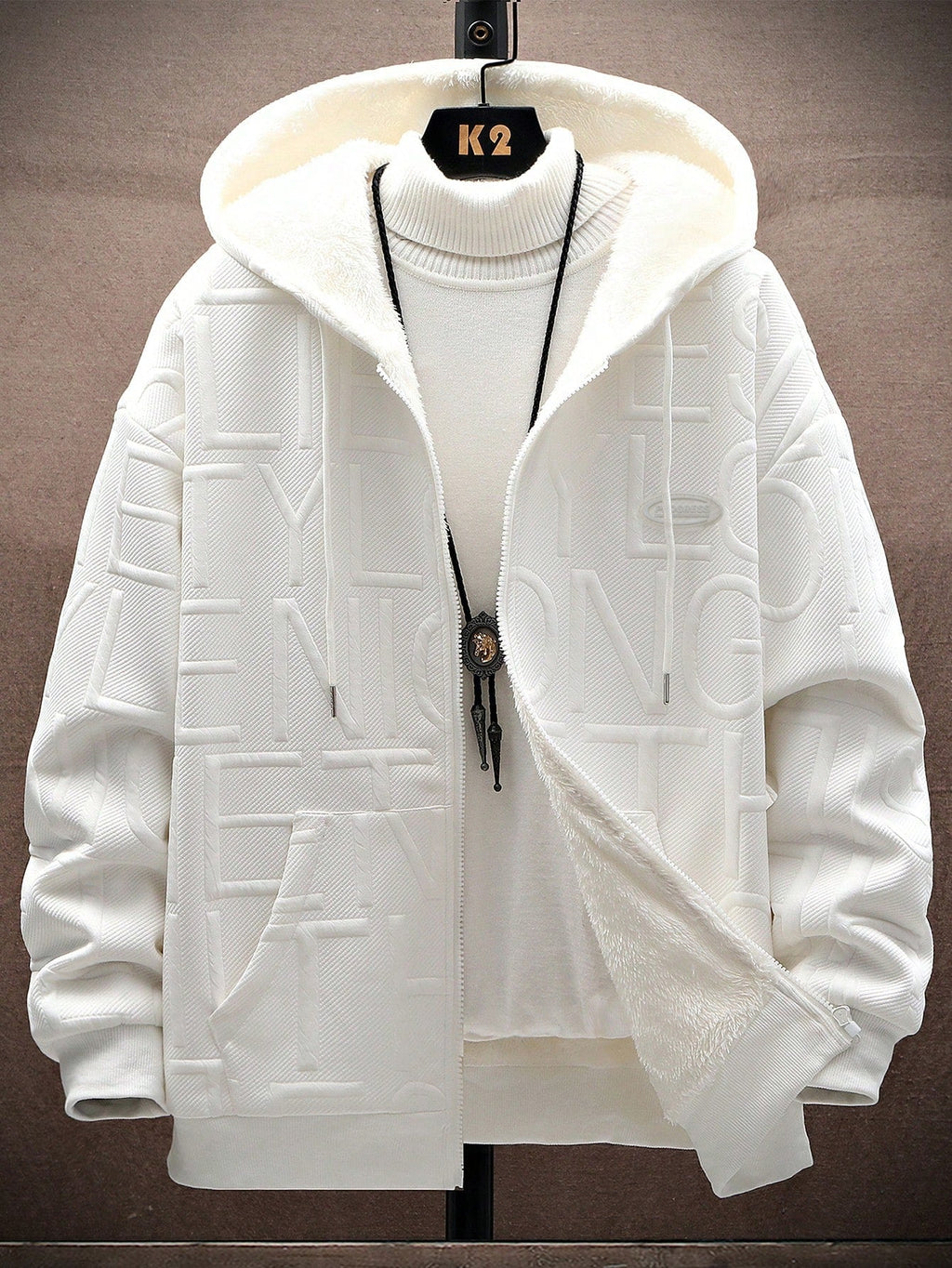Men's Loose Fit Hooded Fleece Jacket