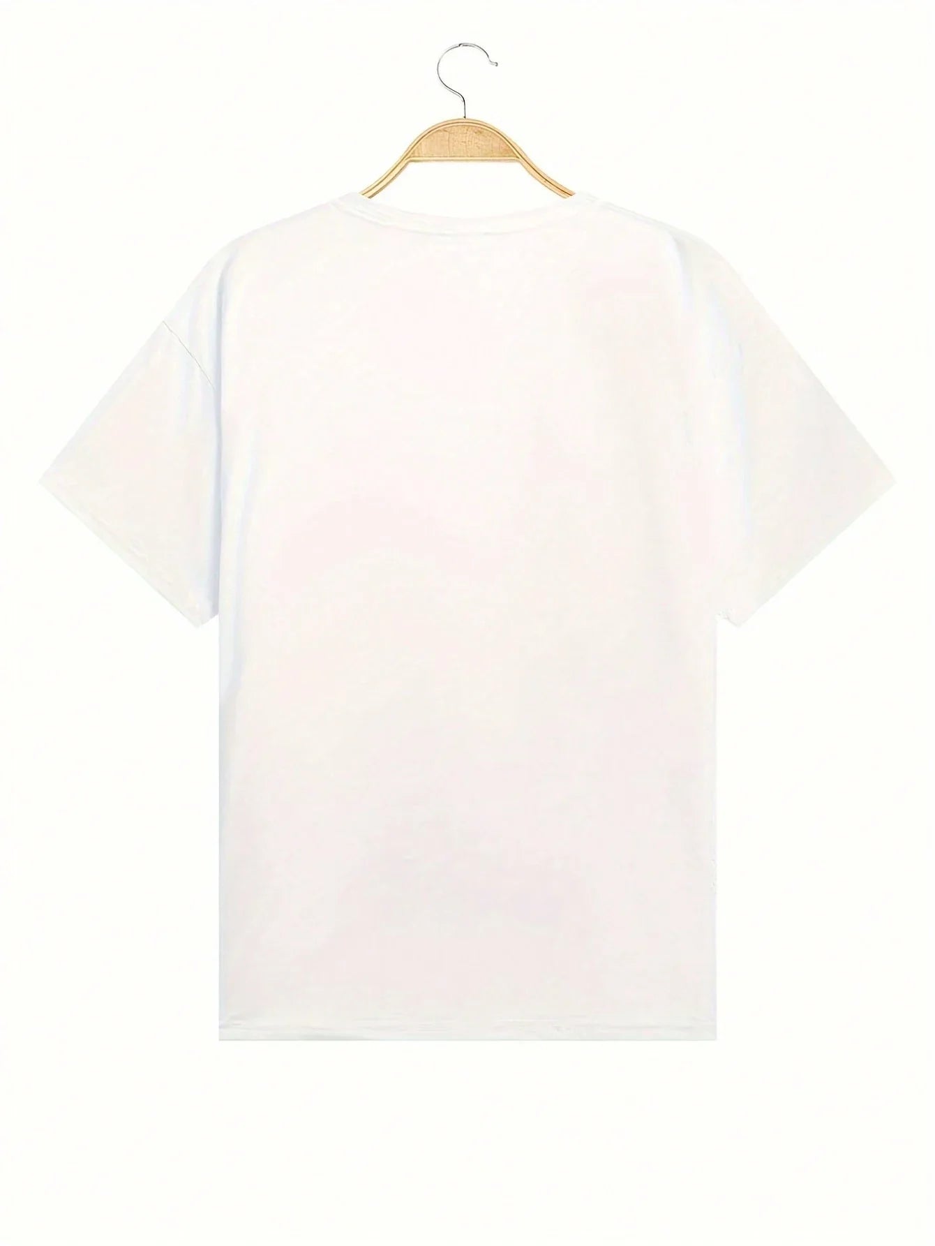 Men's Letter & Rose Graphic Round Neck Short Sleeve Casual T-Shirt