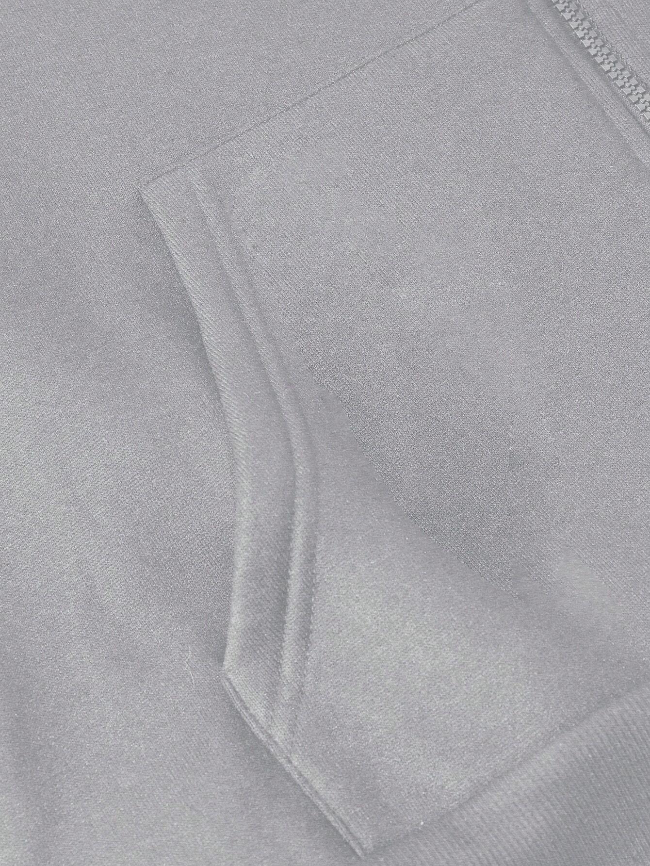 Men's Casual Star & Slogan Print Drawstring Hooded Sweatshirt