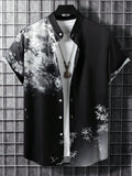 Men 1pc Plants Print Shirt