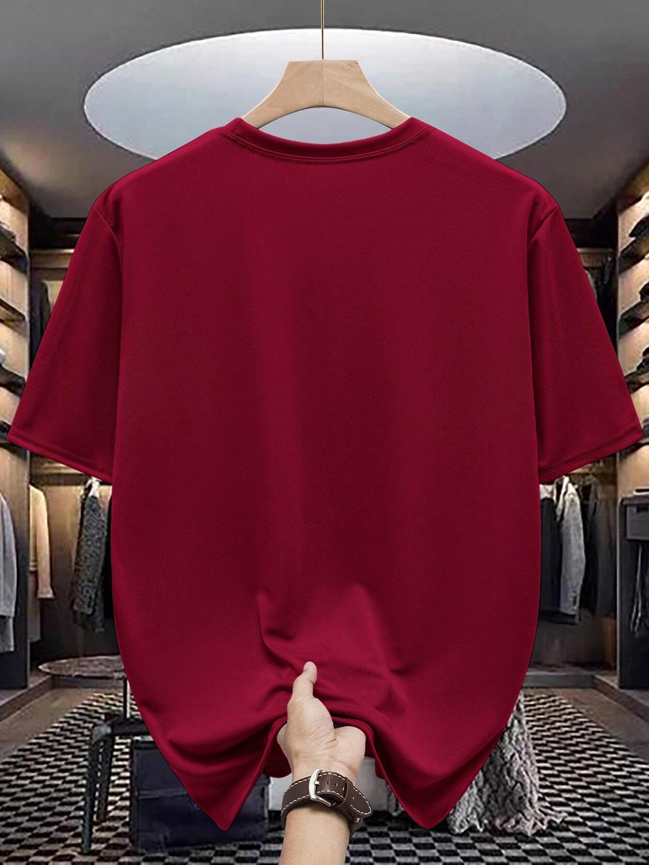 Men's Casual Simple Bear Print Short Sleeve T-Shirt