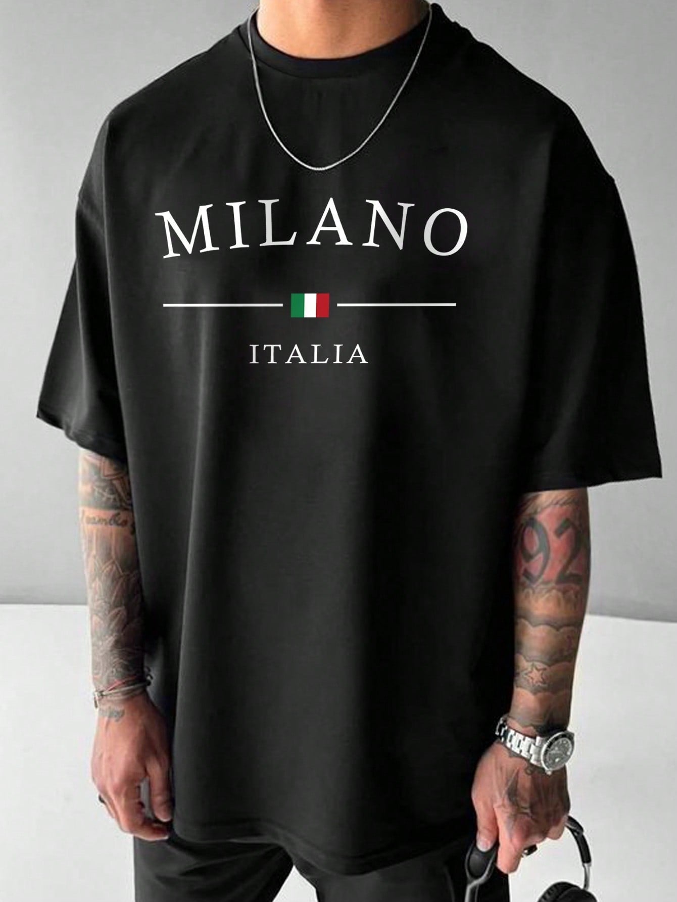 Men's Casual Loose Letter Print Short Sleeve T-Shirt