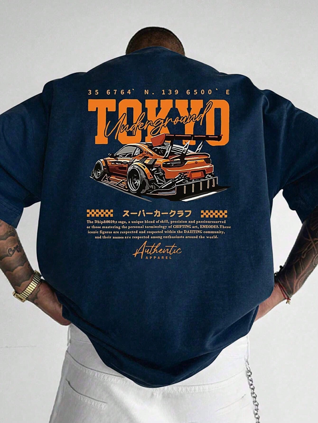 Men's Fashionable Printed Loose Fit Short Sleeve T-Shirt