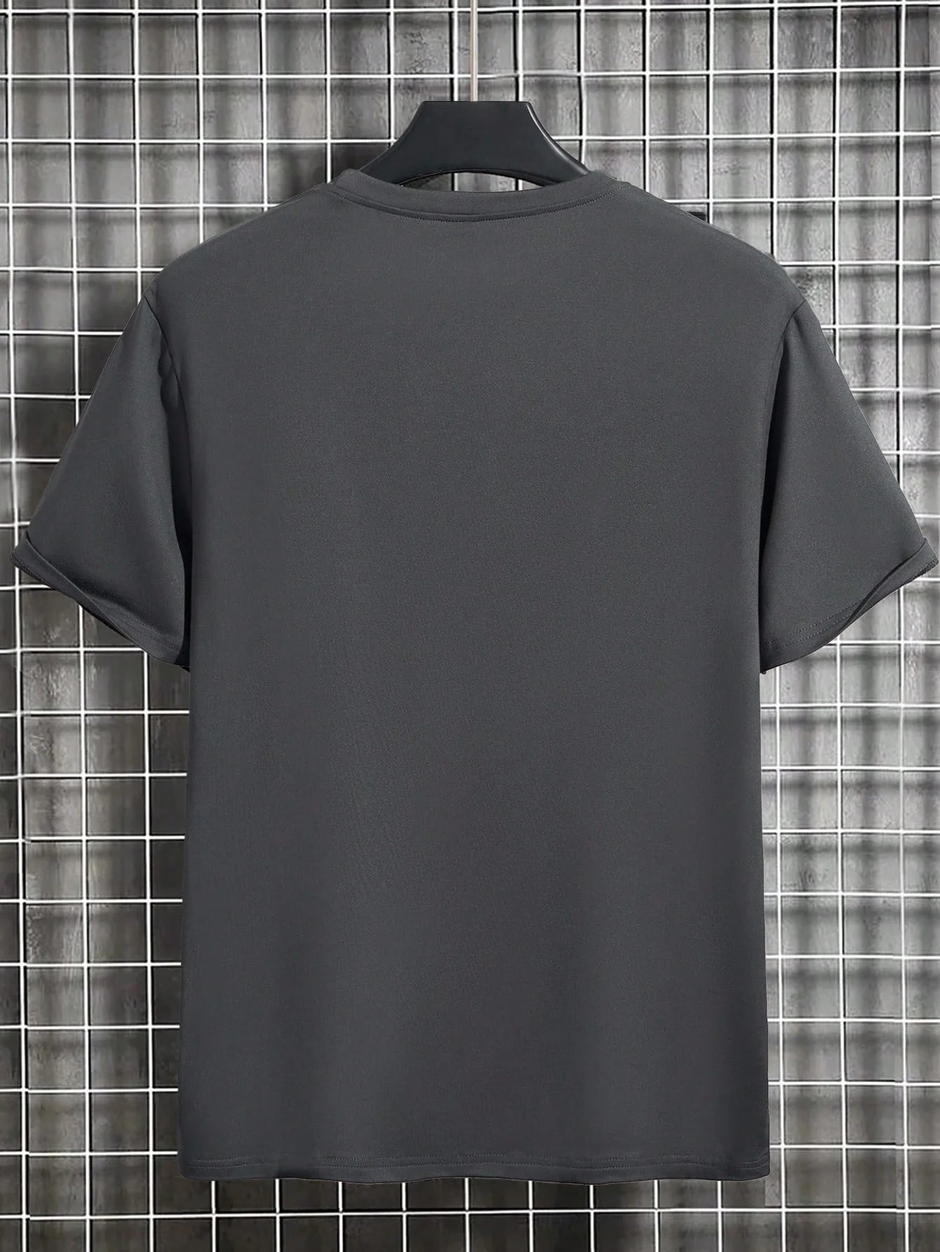 Men's Casual Letter Print Round Neck Short Sleeve T-Shirt