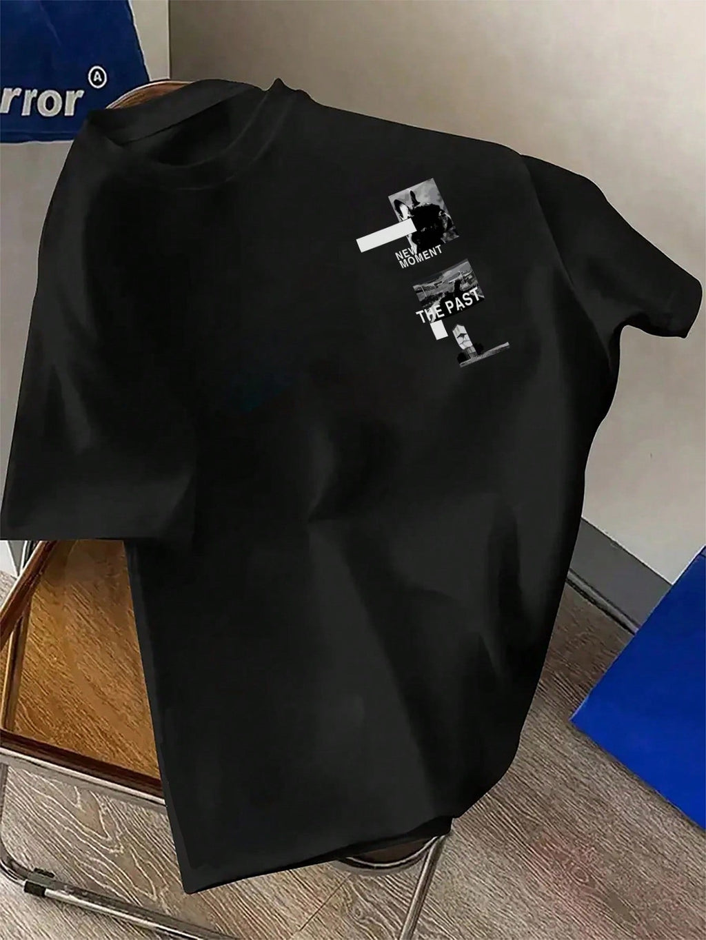 Men's Summer Casual Letter Printed Round Neck Short Sleeve T-Shirt