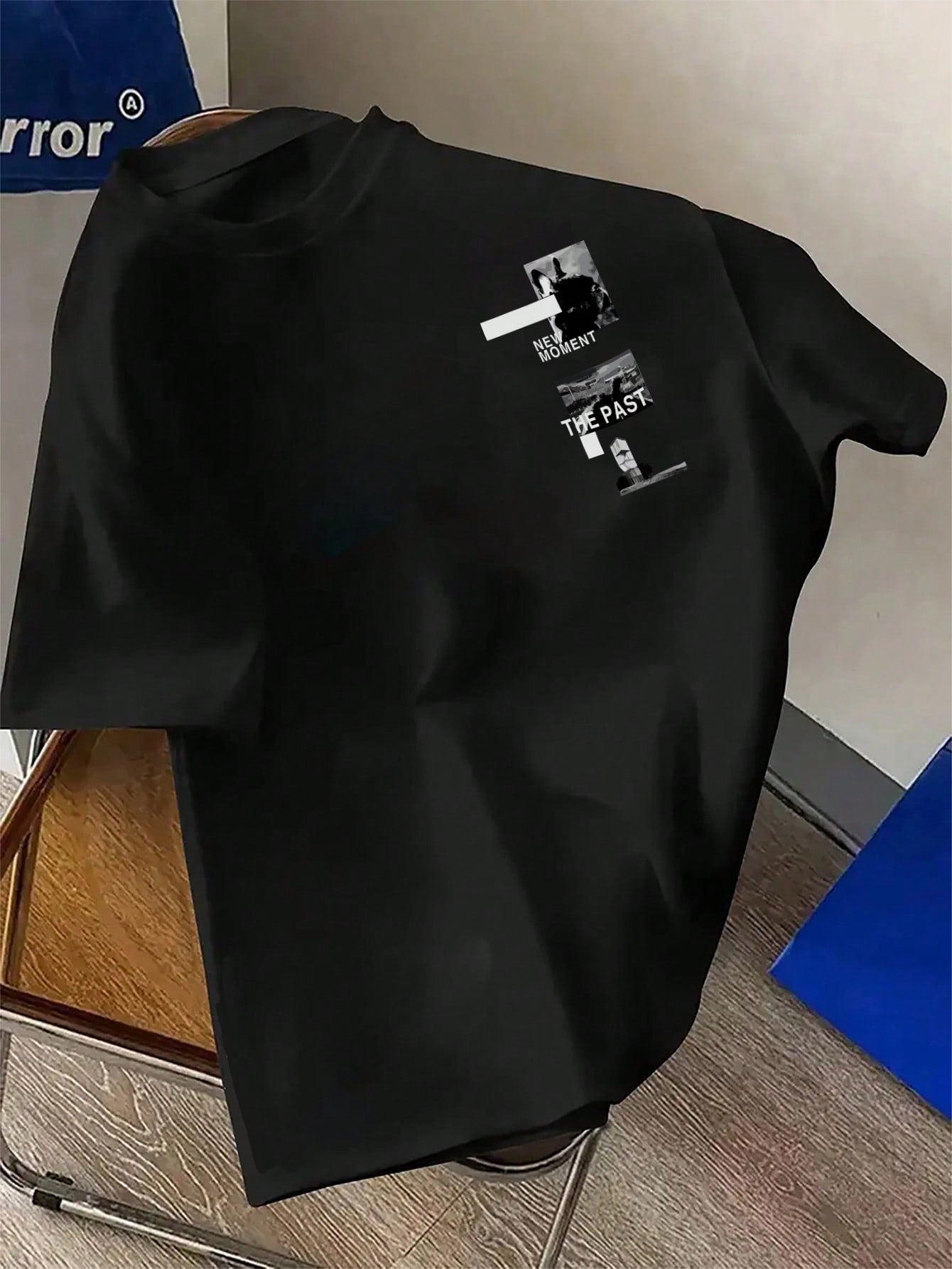 Men's Summer Casual Letter Printed Round Neck Short Sleeve T-Shirt