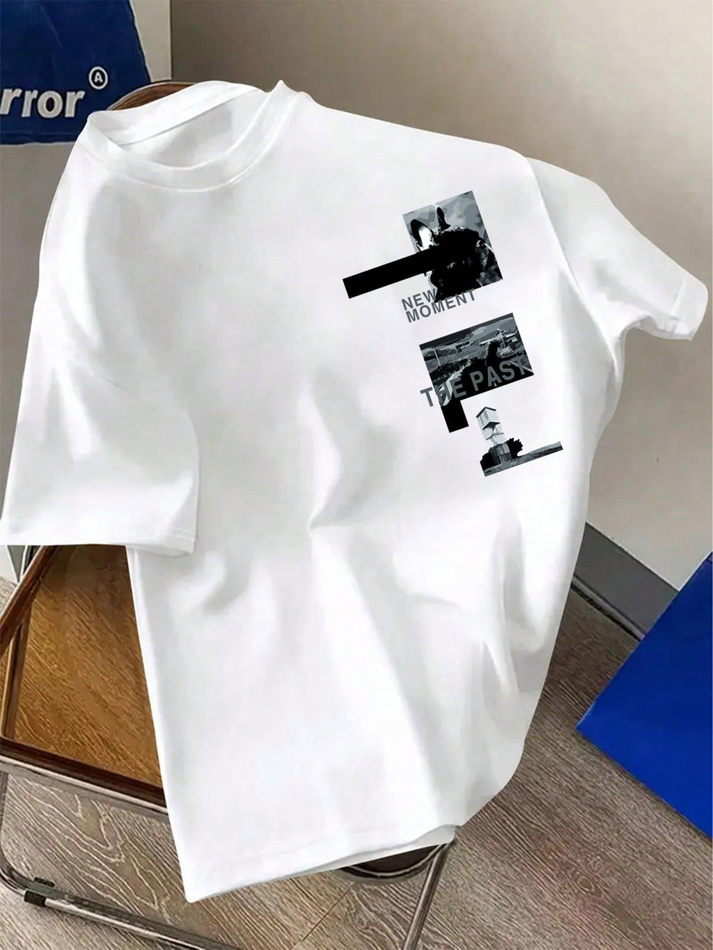 Men's Summer Casual Letter Printed Round Neck Short Sleeve T-Shirt