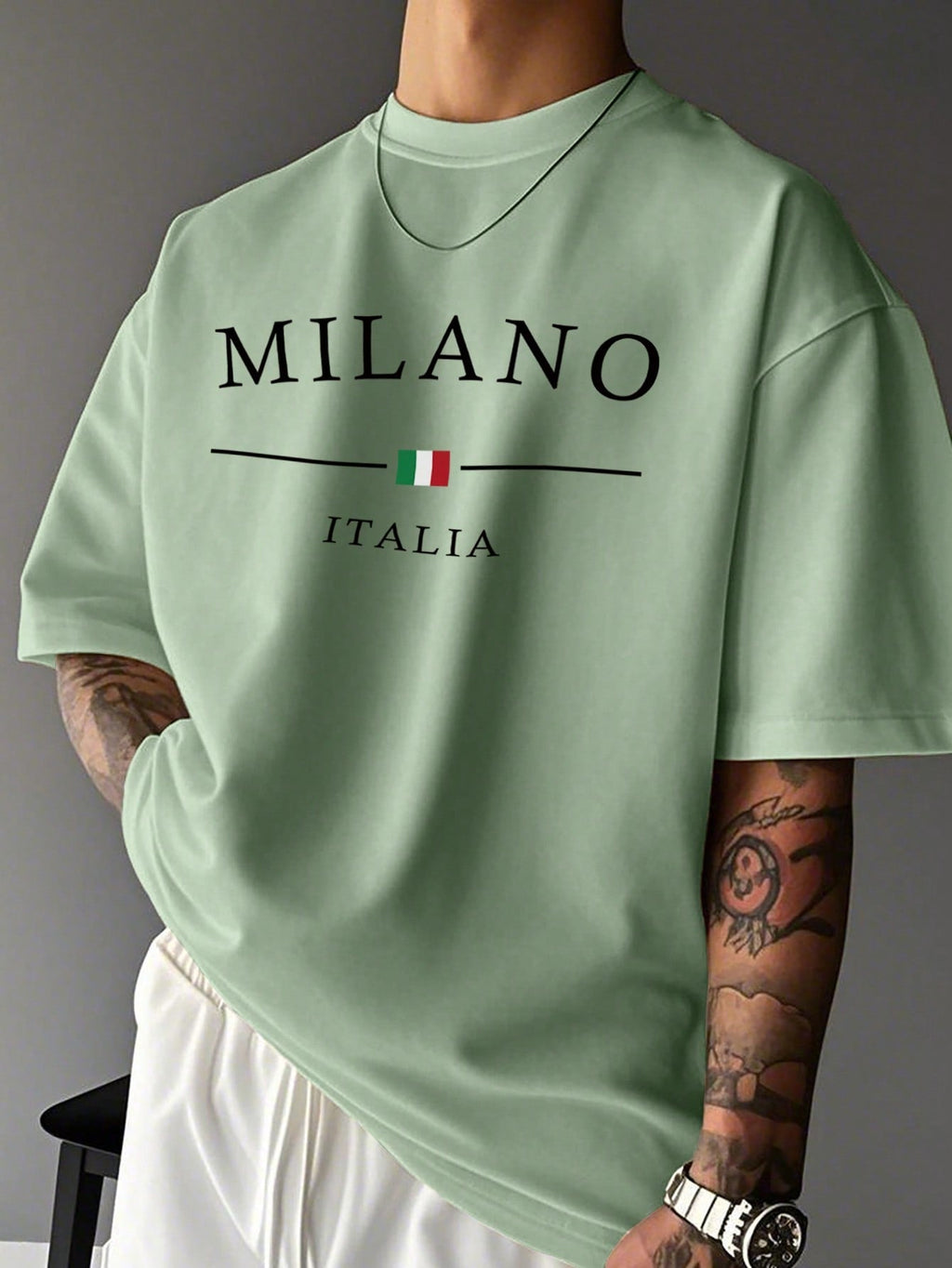 Men's Casual Loose Letter Print Short Sleeve T-Shirt